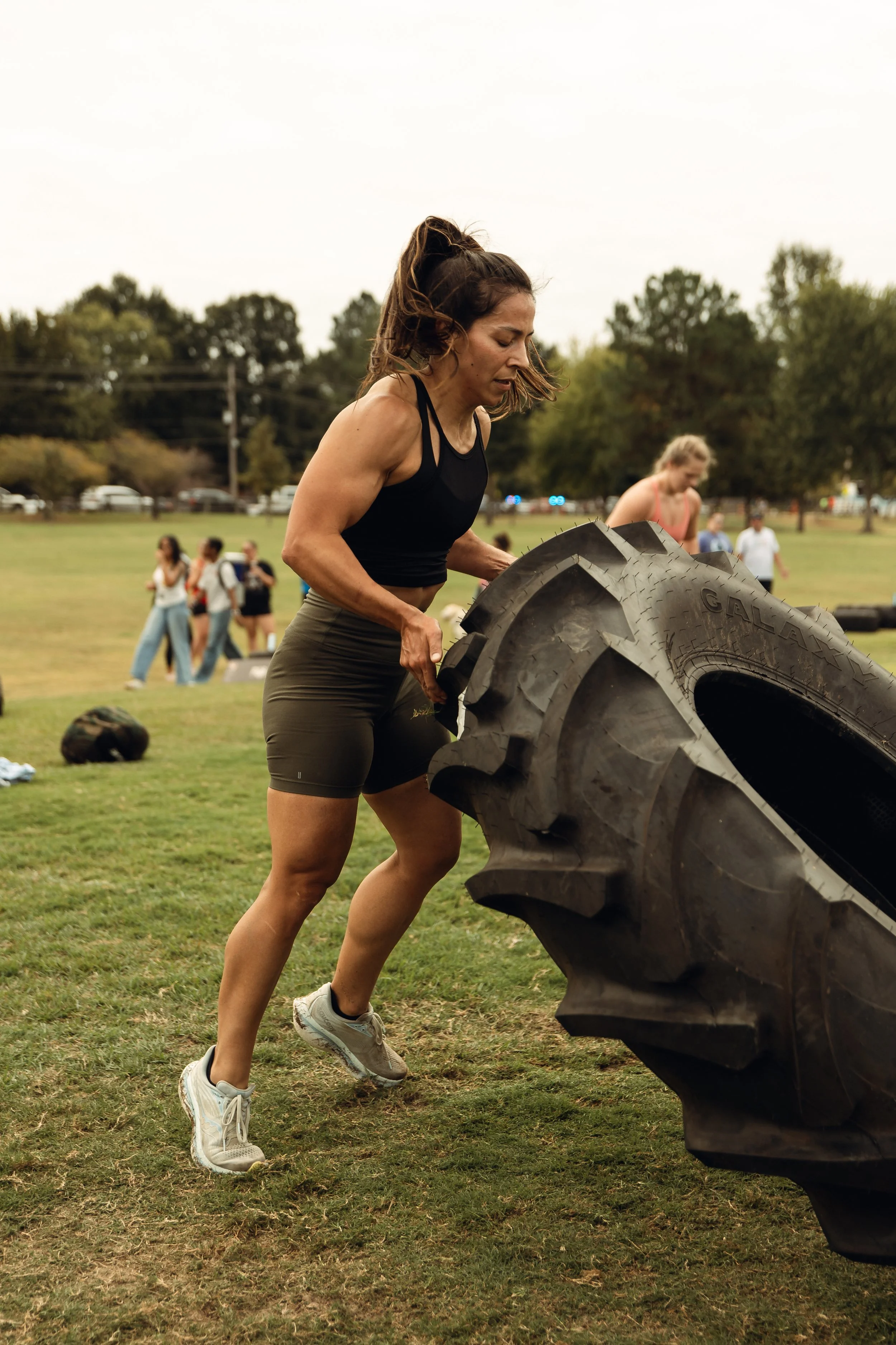 Athlete sprinting during a team event